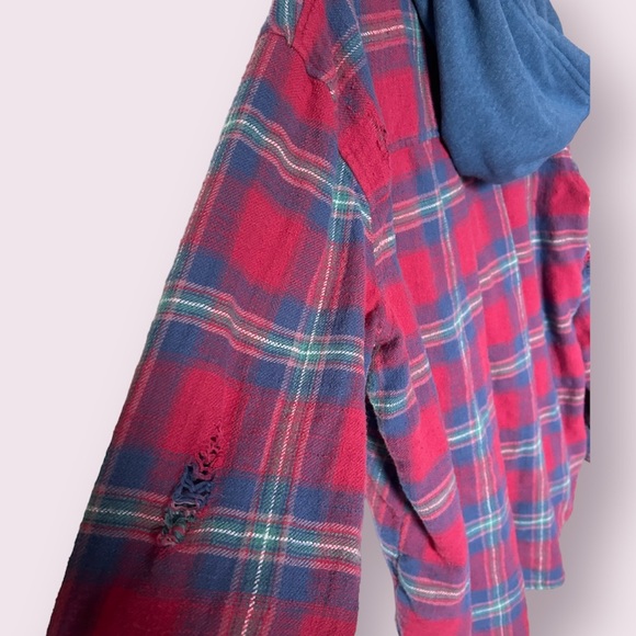 American eagle size Large soft flannel hoodie - Picture 5 of 8